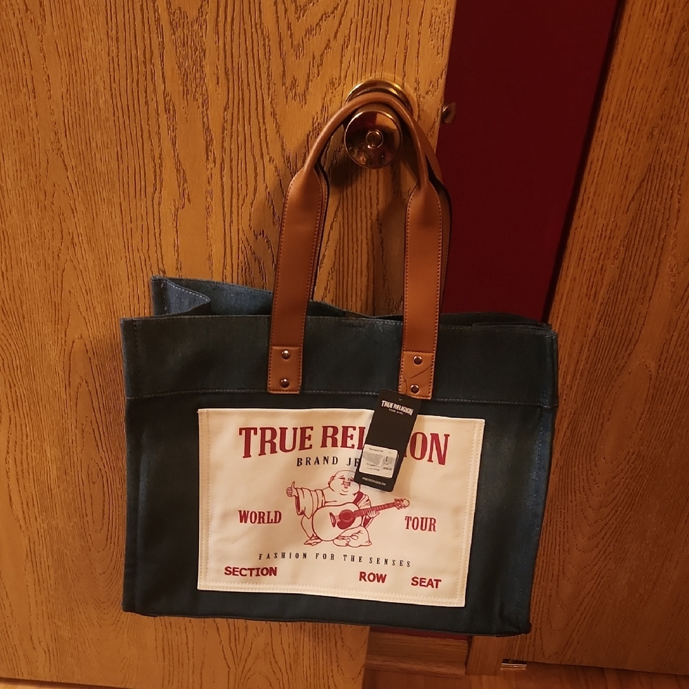 Oversized True Religion Denim Tote